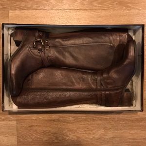 Marc Fisher Kacee tall brown leather riding boots